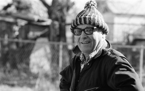 I never got his name, but he smiled as his burned the trash in his yard. Another shot from the Gelncoe project.