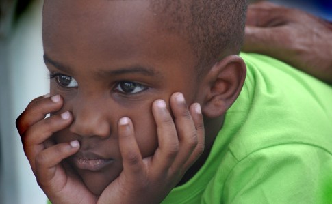 A young boy watch the Jerusalem Park celebration outside of Norman in 2008.