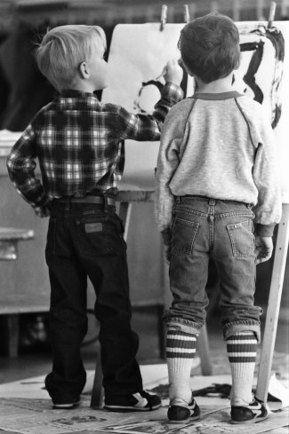 You're never too young to paint. From the Glencoe Project. 1988.