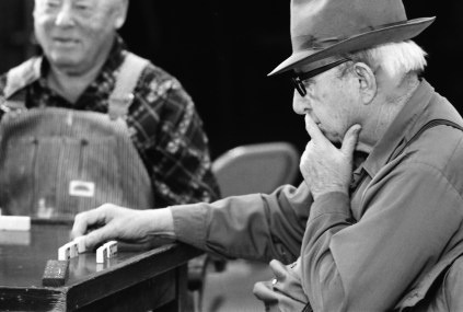 Another domino player. From the Glencoe Project. 1988.
